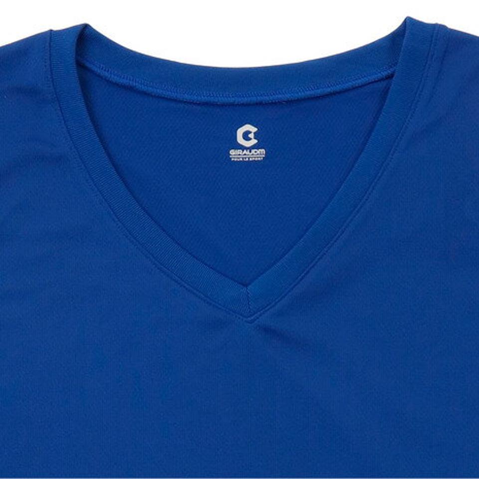 【3点10%OFFクーポン 2/17まで】ジローム(GIRAUDM)(メンズ)サッカー ウェア メンズ ドライプラス(吸汗速乾)高通気Vネックインナーシャツ 741GM0ES9310 BLU