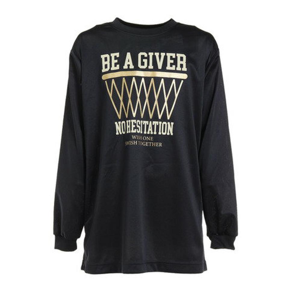 【10/10 24h限定エントリー＆対象4店舗買い回りで最大P10倍！】エックスティーエス（XTS） バスケットボールウェア ジュニア ドライプラス メッセージTシャツ 751TS2ES0034 BLK （キッズ）