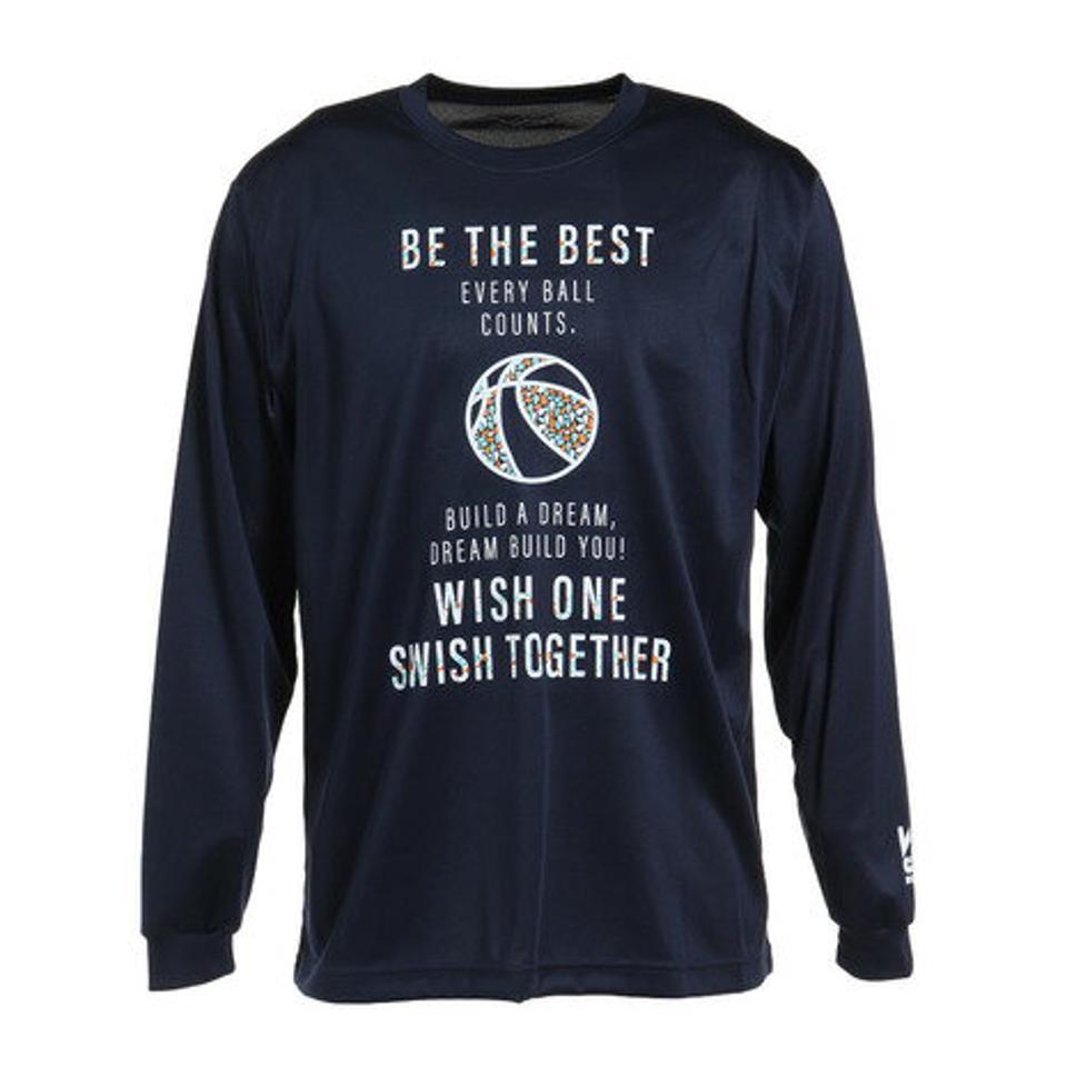 エックスティーエス(XTS) バスケットボールウェア プリント長袖Tシャツ 751TS2ES0033 NVY (メンズ)