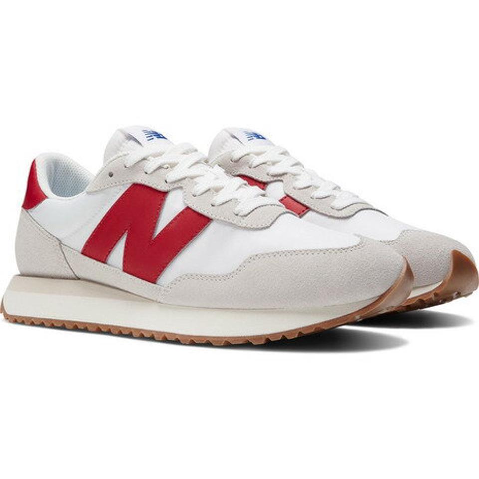 【10/25 24h限定 エントリー＆対象3店舗買い回りで最大P10倍！】ニューバランス（new balance）（メンズ、レディース）スニーカー 237 赤 レッド MS237RGD ビックロゴ 厚底 リンクコーデ カジュアルシューズ 通勤 通学