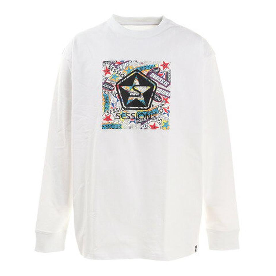 セッションズ（SESSIONS） Tシャツ メンズ 長袖 オールドボックスロゴ 217163 WHT （メンズ）
