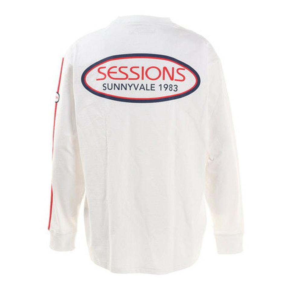 セッションズ(SESSIONS)(メンズ)Tシャツ メンズ 長袖 スリーブライン 217162 WHT