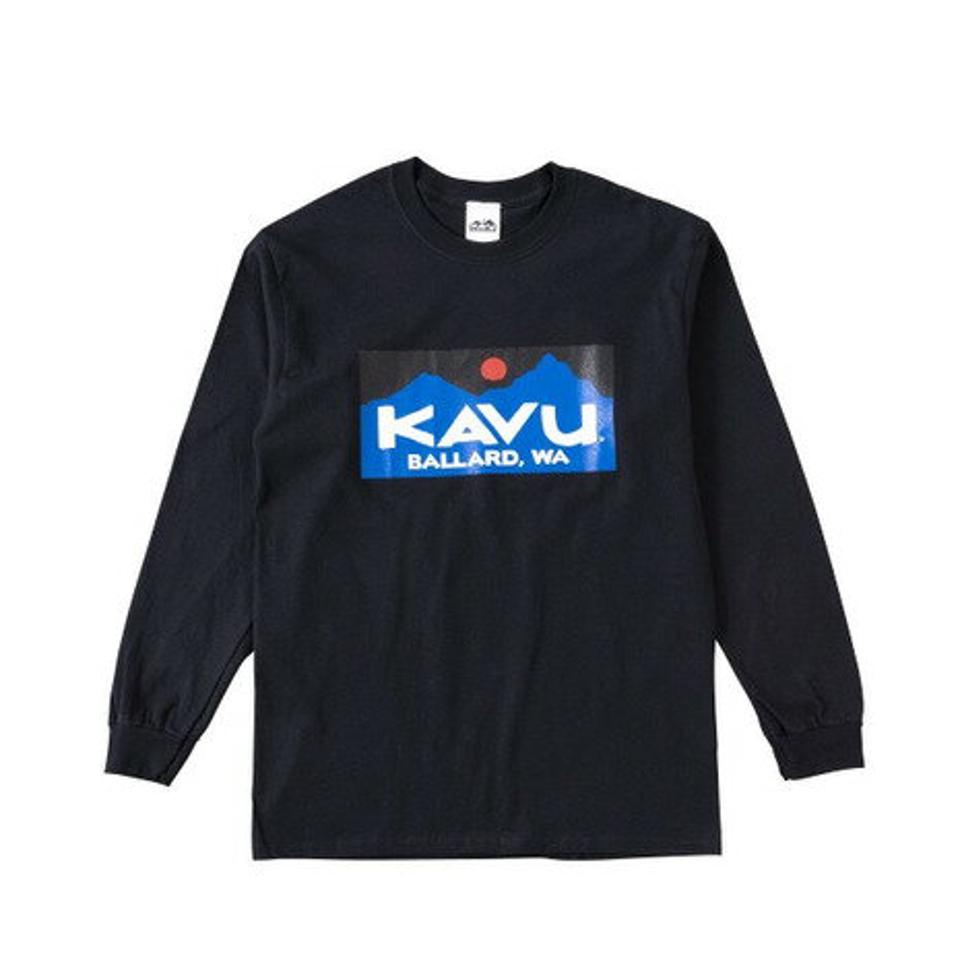 カブー（KAVU）（メンズ）バラードロゴロングスリーブTシャツ 19821320 BLK