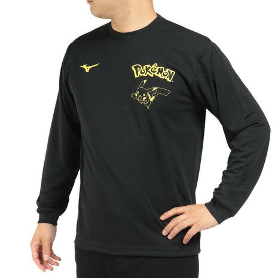 ミズノ(MIZUNO) バドミントンウェア ポケモン 長袖Tシャツ 72JA2P0109 (メンズ、レディース)
