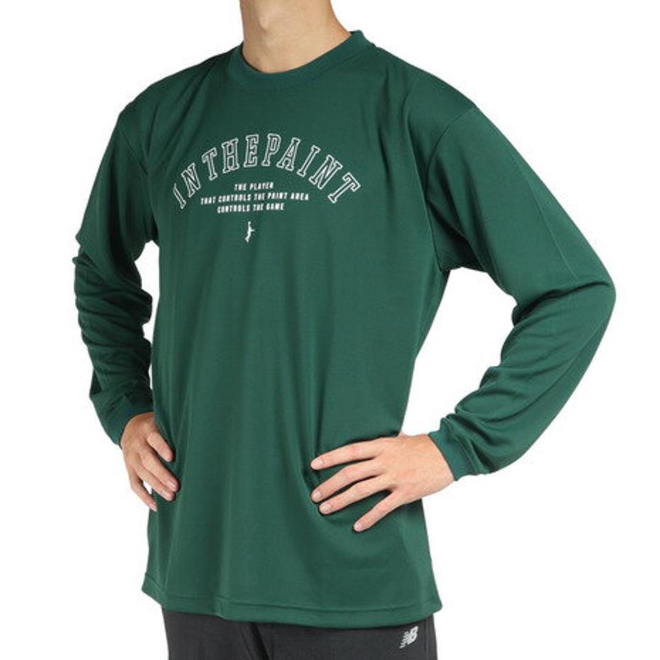 【10%OFFクーポン 11/24まで】インザペイント（IN THE PAINT） バスケットボールウェア ロンT 長袖Tシャツ ITP22408GRN （メンズ）