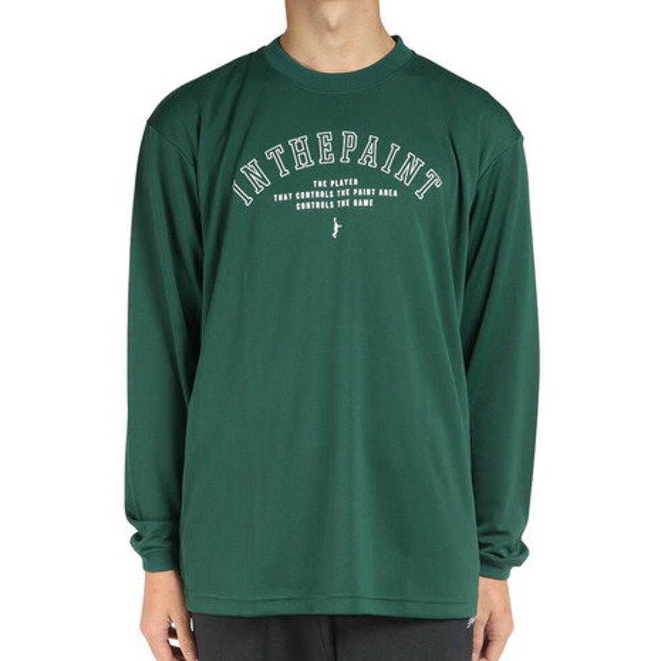 【10%OFFクーポン 11/24まで】インザペイント（IN THE PAINT） バスケットボールウェア ロンT 長袖Tシャツ ITP22408GRN （メンズ）