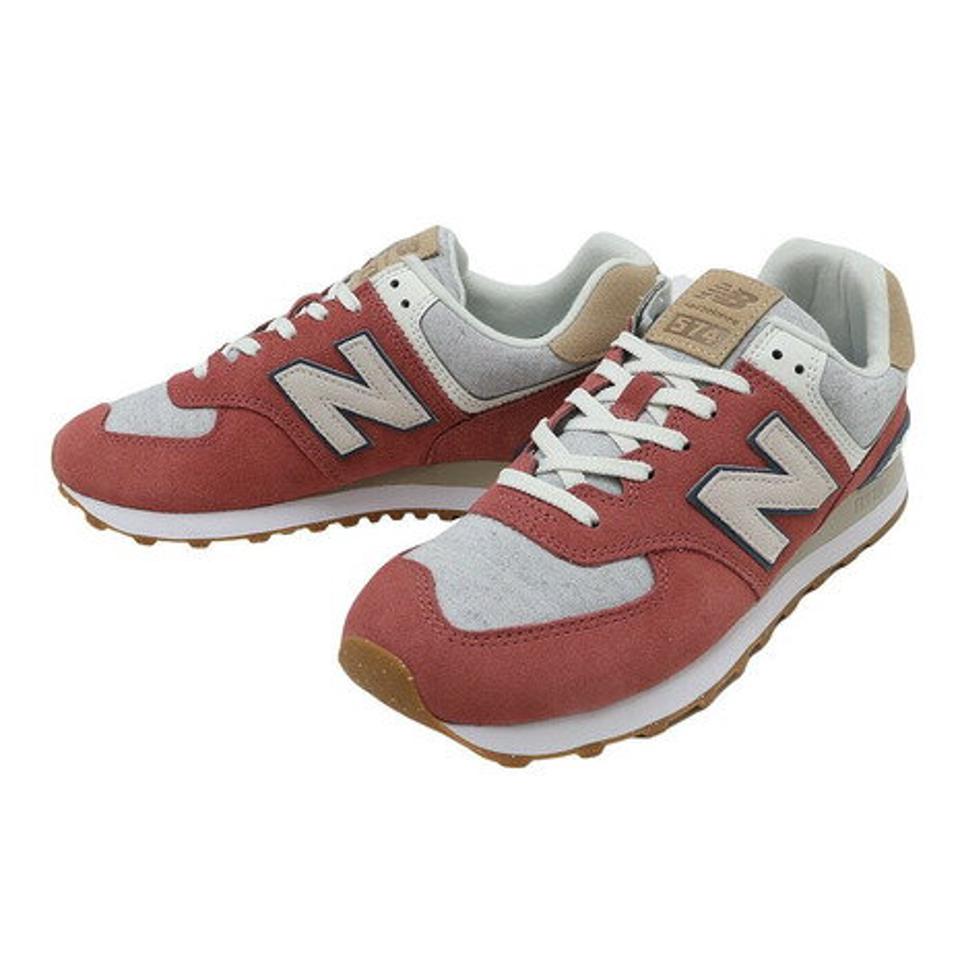 ニューバランス（new balance）（メンズ、レディース）574 レッド 赤 U574SR2 D スニーカー スポーツシューズ カジュアル スエード シンプル 通学 学生 運動靴