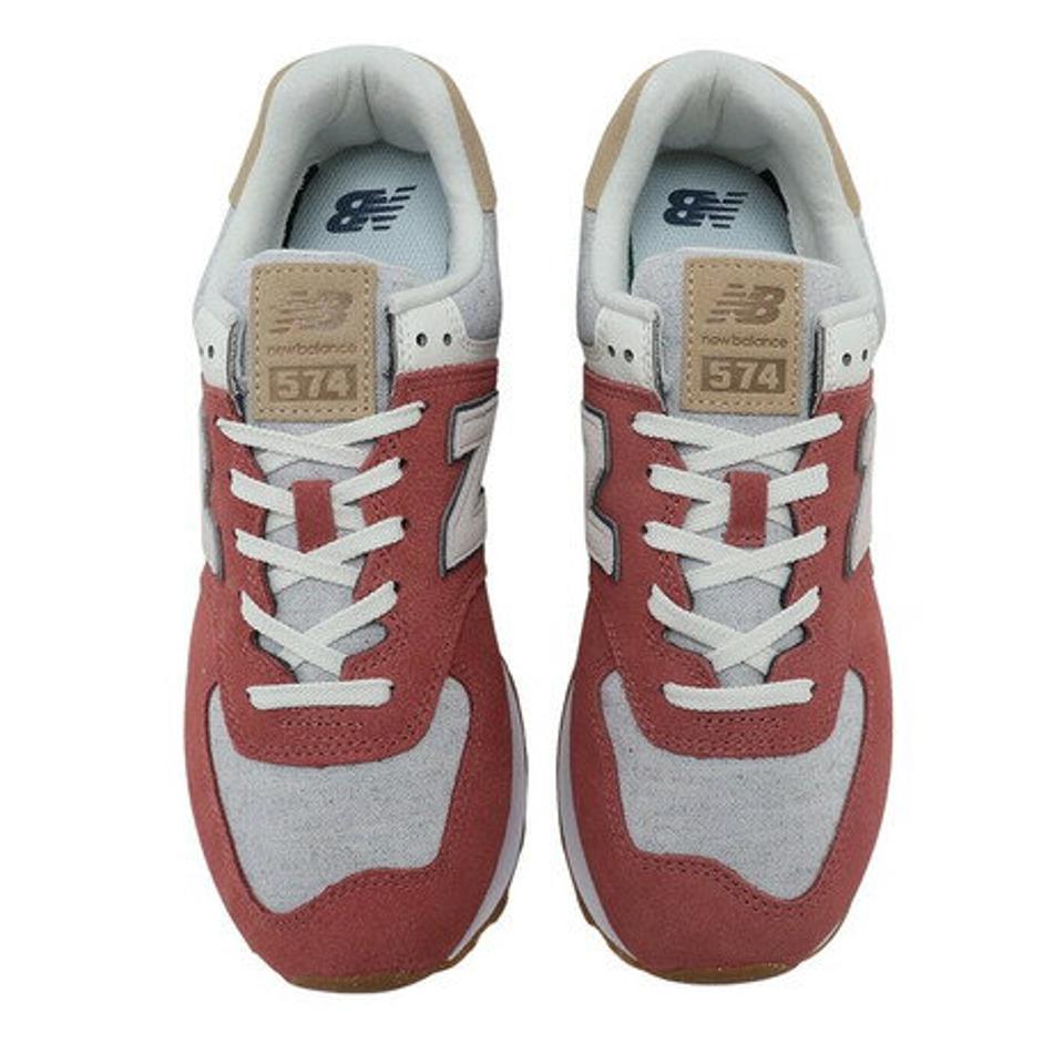 ニューバランス（new balance）（メンズ、レディース）574 レッド 赤 U574SR2 D スニーカー スポーツシューズ カジュアル スエード シンプル 通学 学生 運動靴