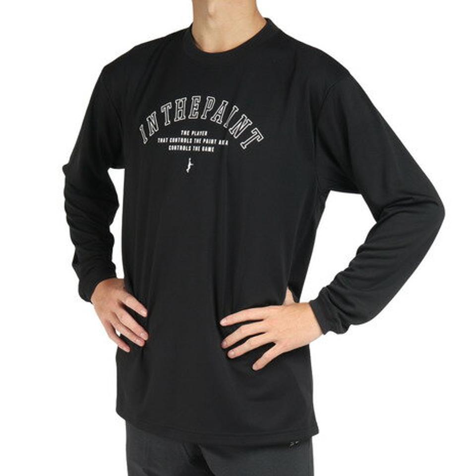 【3/5 24h限定 エントリー＆対象4店舗買い回りで最大P10倍！】インザペイント（IN THE PAINT）（メンズ）バスケットボールウェア ロンT 長袖Tシャツ ITP22408BLK