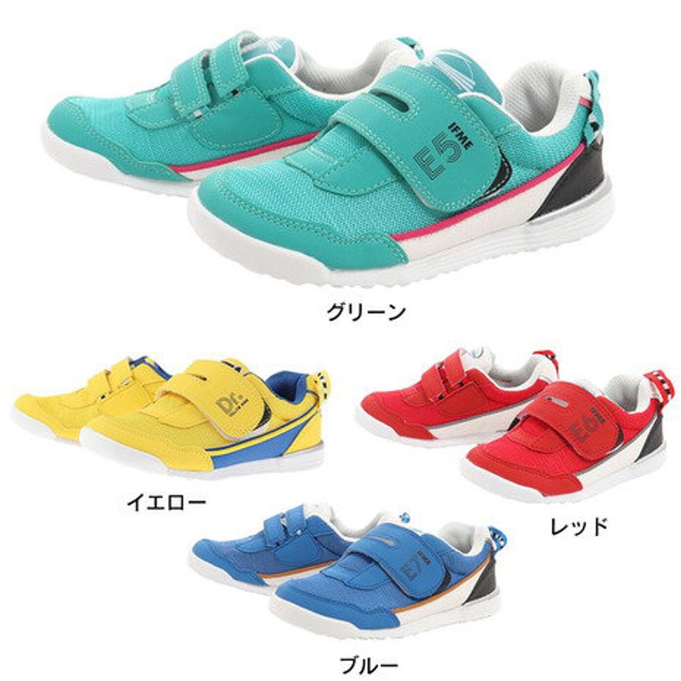 イフミー（IFME）（キッズ） スニーカー ジュニア グリーン イエロー レッド ブルー トレイン キッズ TRAIN KIDS 220108 マジックテープ 運動靴 通学 通園