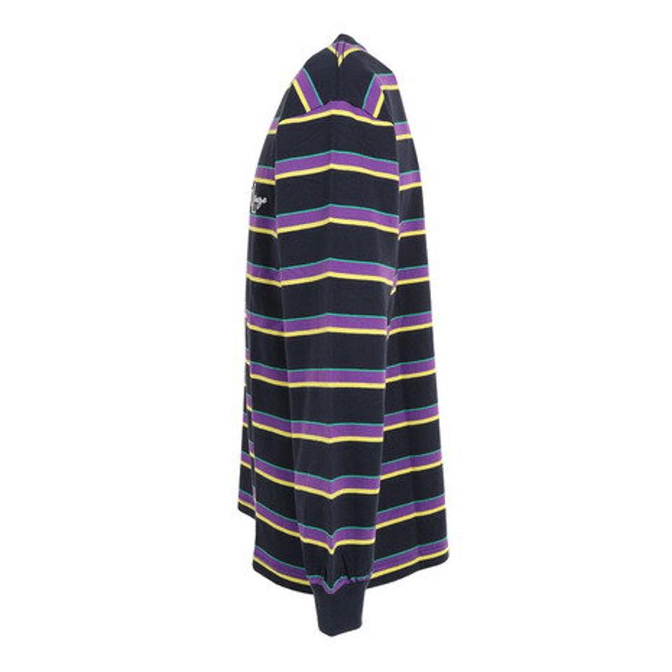 エクストララージ（XLARGE） EMBROIDERED STRIPED 長袖Tシャツ 101223011023-NAVY （メンズ）