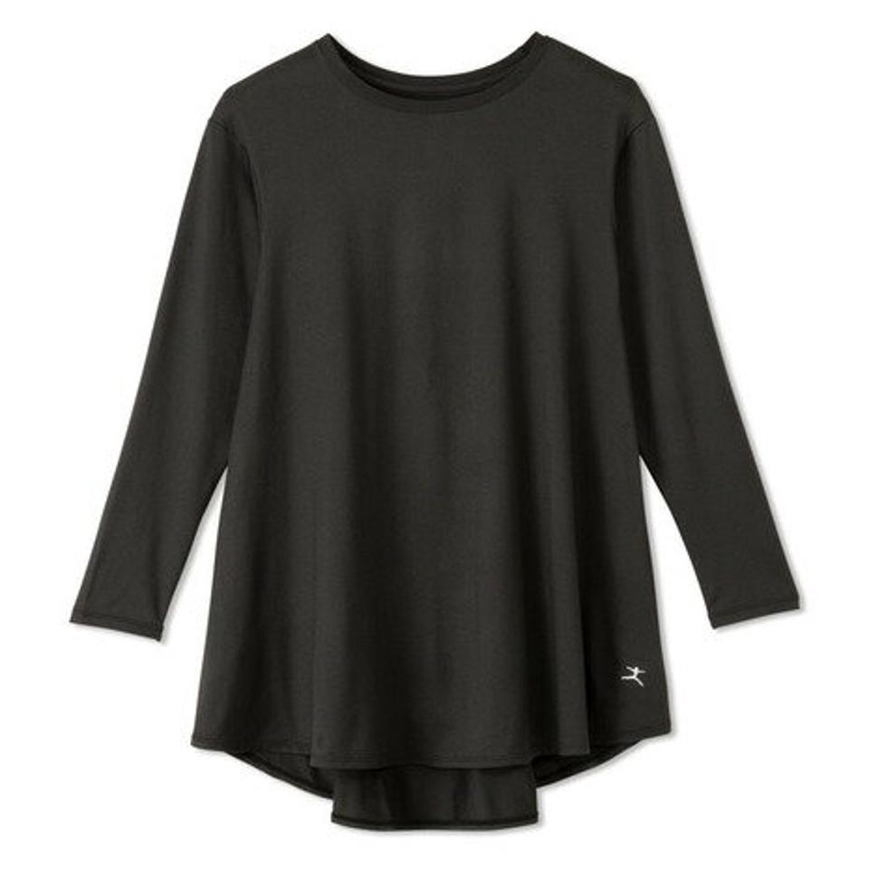 ダンスキン（DANSKIN） オールデイアクティブライトロングスリーブフレアTシャツ DA722300 K （レディース）