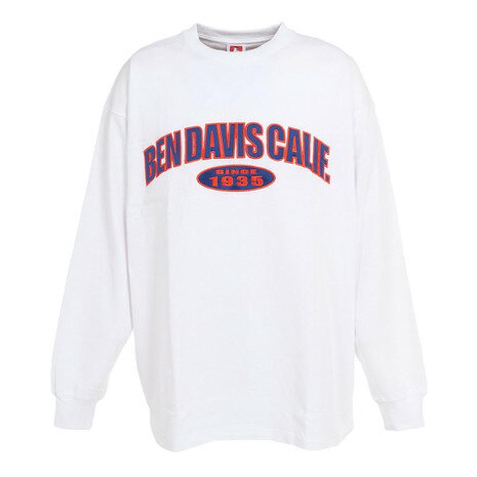 【15%OFFクーポン対象！11/9まで】ベンデイビス（BEN DAVIS）（メンズ）アーチロゴワイドロングTシャツ 2780030-WHT
