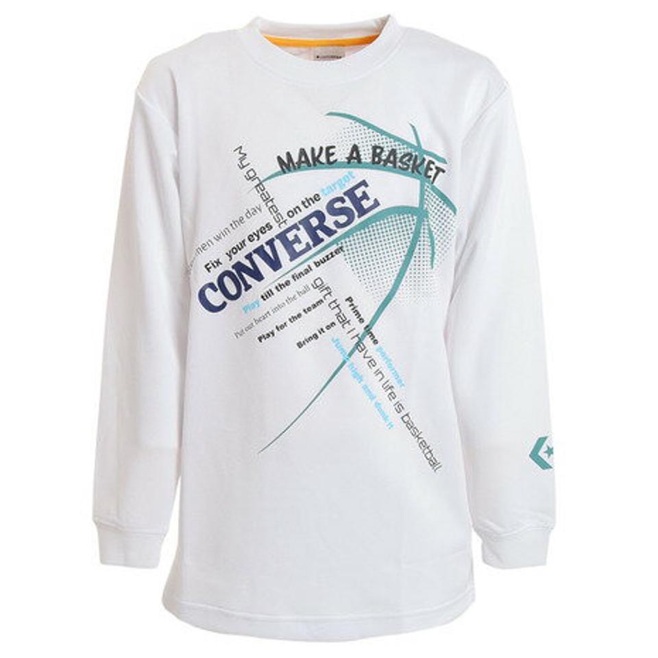 コンバース（CONVERSE）（キッズ）バスケットボールウェア ロンT ジュニア プリント長袖Tシャツ CB422354L