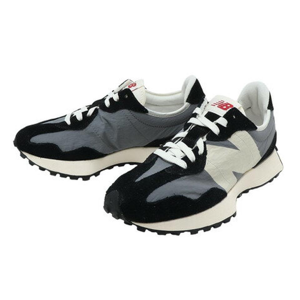 ニューバランス（new balance）（メンズ）スニーカー 327 MS327 CI D 黒 ブラック グレー 厚底 ナイロン スエード リンクコーデ オールシーズン 通勤 通学