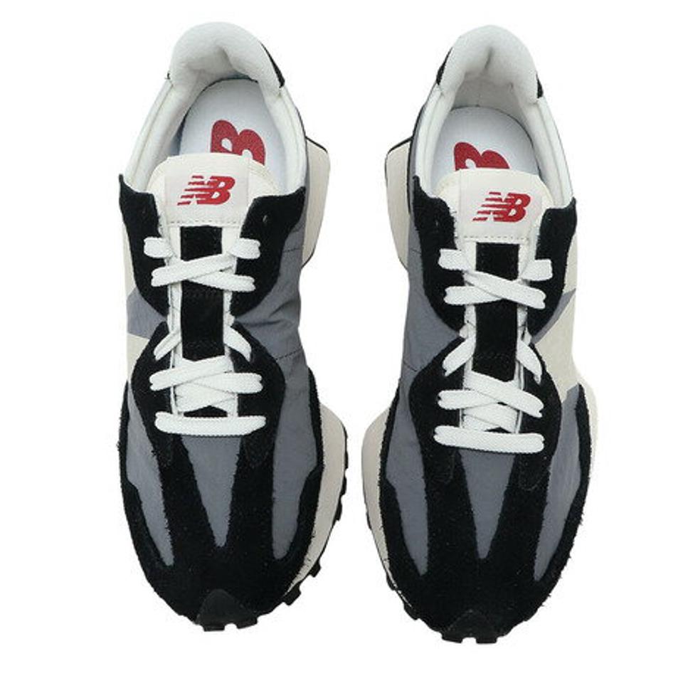 ニューバランス（new balance）（メンズ）スニーカー 327 MS327 CI D 黒 ブラック グレー 厚底 ナイロン スエード リンクコーデ オールシーズン 通勤 通学