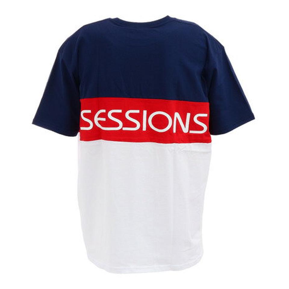 セッションズ（SESSIONS）（メンズ）Tシャツ メンズ 半袖 BLOCK ショートスリーブ 207109 NV/RD カットソー