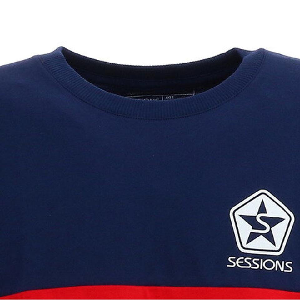 セッションズ（SESSIONS）（メンズ）Tシャツ メンズ 半袖 BLOCK ショートスリーブ 207109 NV/RD カットソー