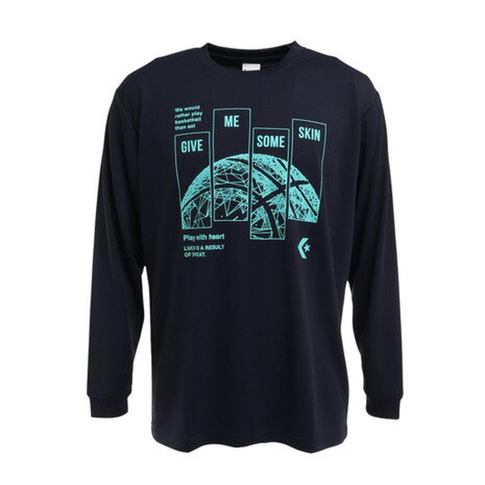 コンバース（CONVERSE）（メンズ）バスケットボールウェア ロンT プリント長袖Tシャツ CB222365L