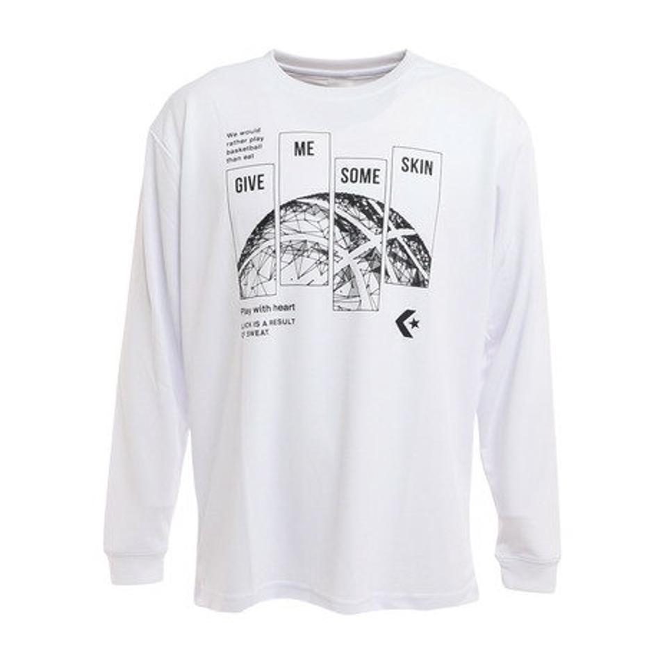 コンバース（CONVERSE） バスケットボールウェア ロンT プリント長袖Tシャツ CB222365L-1100 （メンズ）