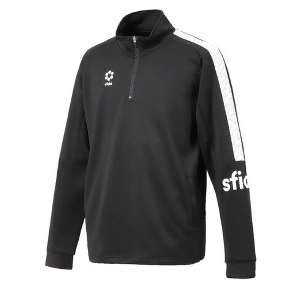 スフィーダ（SFIDA） ジュニア BPウォームアップハーフジップトップ JR SA-21813JR BLK （キッズ）