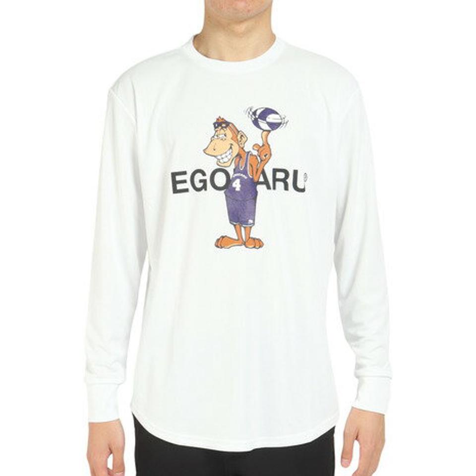 【10%OFFクーポン対象！10/26まで】エゴザル（EGOZARU）（メンズ）バスケットボールウェア マイキー ロングスリーブTシャツ EZLT-F2208