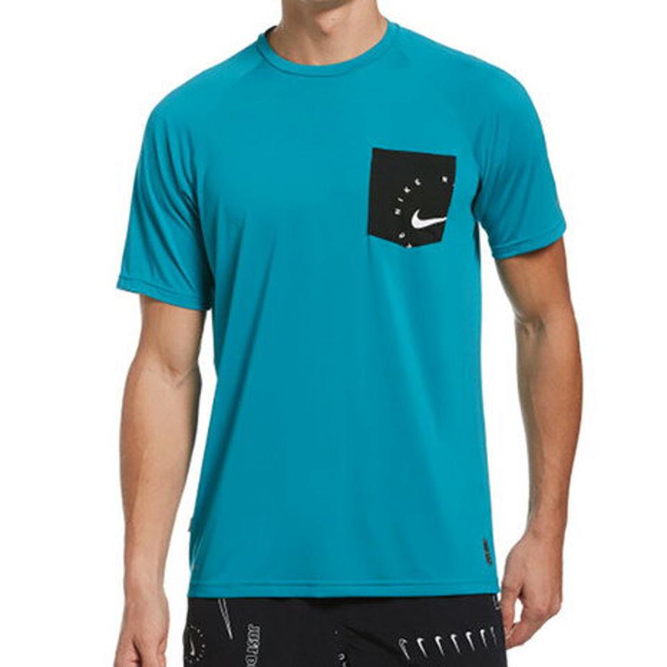 ナイキ（NIKE） NESSB652 メンズラッシュガード 半袖Tシャツ 2992019-10 ブルー系 水陸両用 UVカット 紫外線対策 （メンズ）
