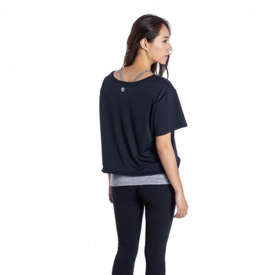 ロキシー（ROXY） 速乾 UVカット Tシャツ & カップ付きキャミ セット MOTIVATE YOURSELF RST201528 BLK （レディース）