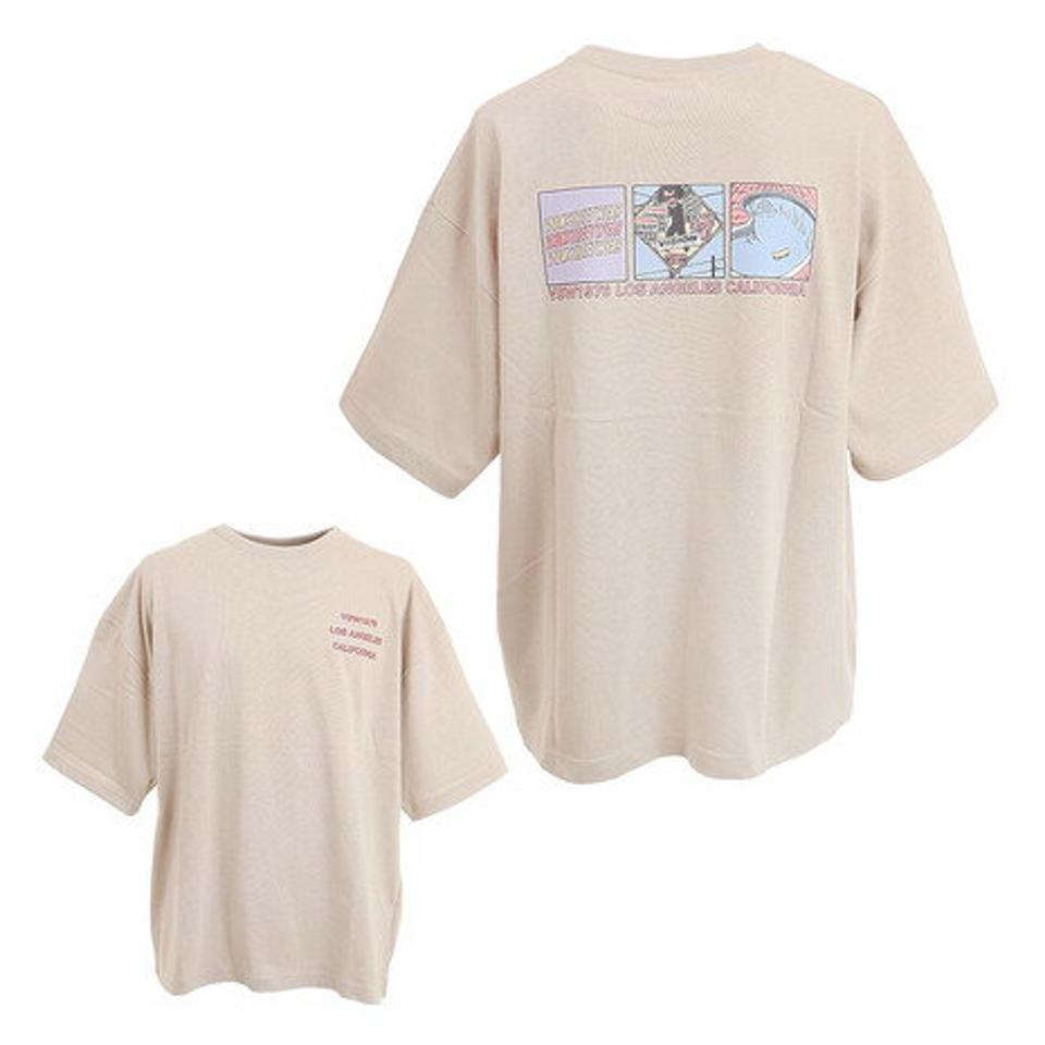 ヴィジョン（VISION） Tシャツ メンズ 半袖 3コマイラストBIG. 1505010-35 BEI カットソー （メンズ）