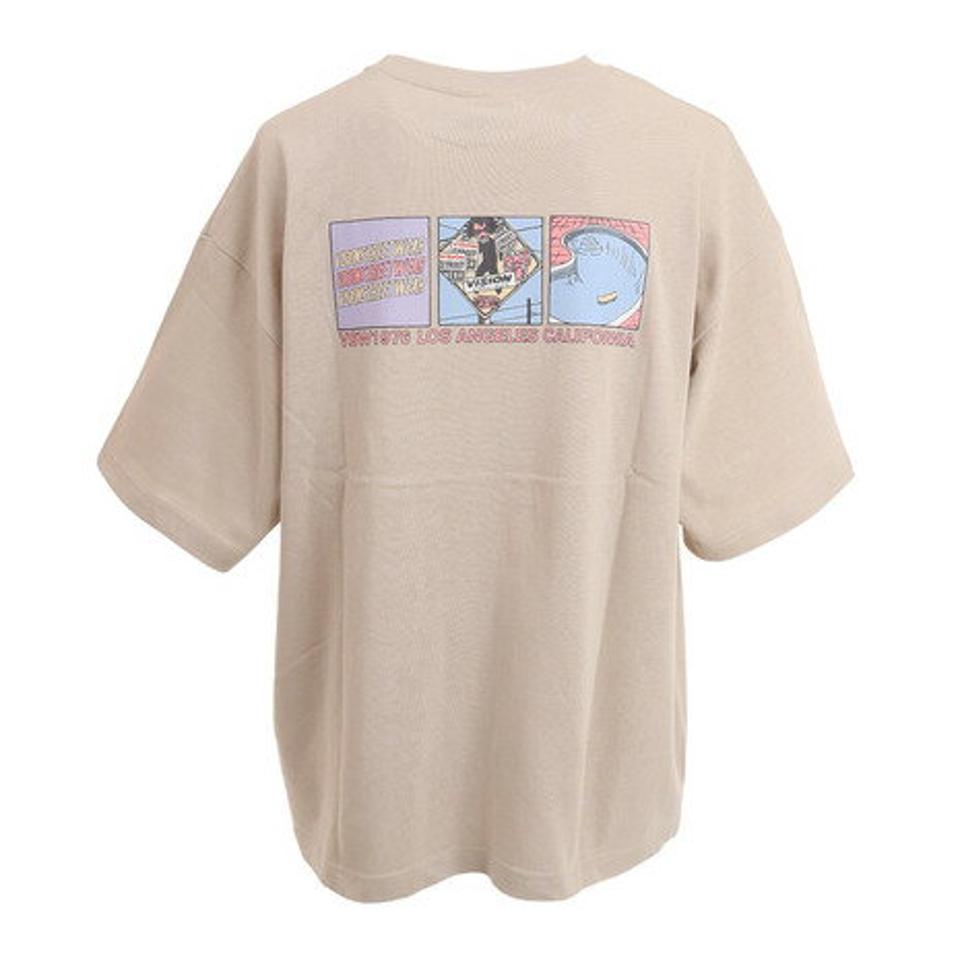 ヴィジョン（VISION） Tシャツ メンズ 半袖 3コマイラストBIG. 1505010-35 BEI カットソー （メンズ）