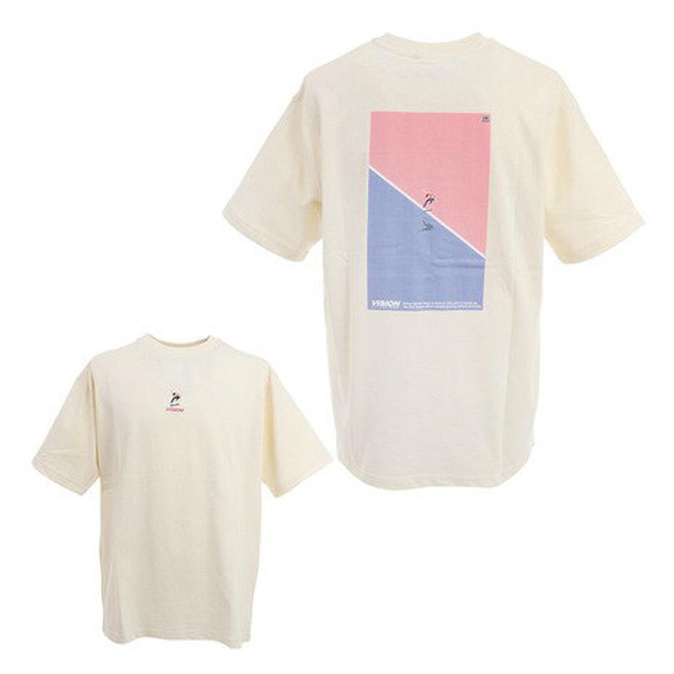 ヴィジョン（VISION） Tシャツ メンズ 半袖 レトロスケボーイラスト 1505008-06 OFF カットソー （メンズ）