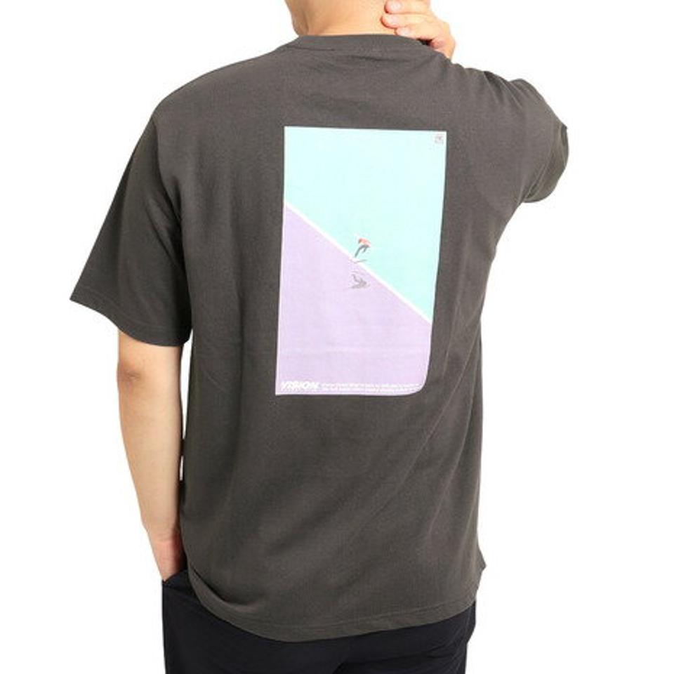 ヴィジョン（VISION） Tシャツ メンズ 半袖 レトロスケボーイラスト 1505008-02 CHA カットソー （メンズ）