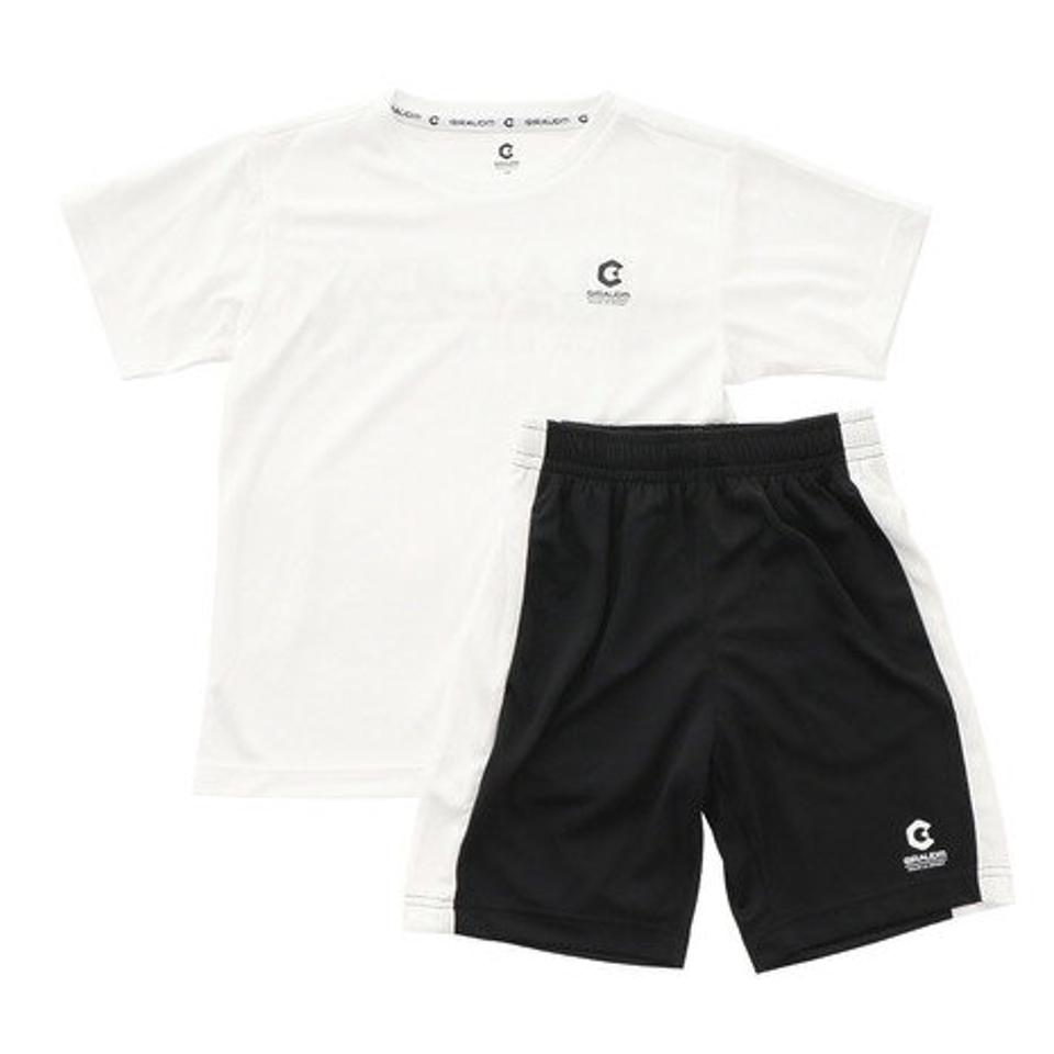 ジローム(GIRAUDM)(キッズ)ドライ 吸汗速乾 UVカット ジュニア Tスーツ 865GM1CD6724 WHT Tシャツ&ハーフパンツセット