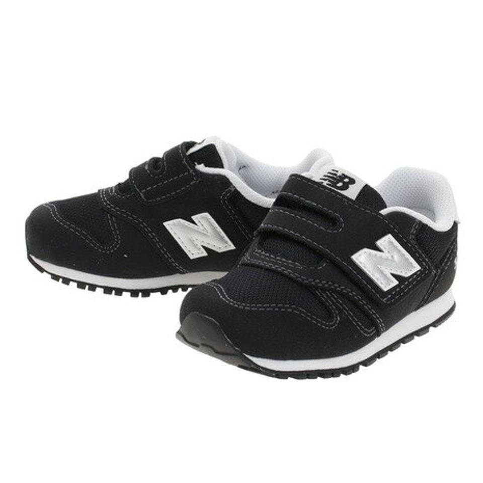 ニューバランス（new balance）（キッズ）スニーカー 373 IZ373 KB2 W ベビー 黒 12.0 12.5 13.0 ブラック ベルト付き マジックテープ ファーストシューズ 通園