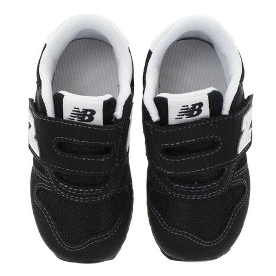 ニューバランス（new balance）（キッズ）スニーカー 373 IZ373 KB2 W ベビー 黒 12.0 12.5 13.0 ブラック ベルト付き マジックテープ ファーストシューズ 通園