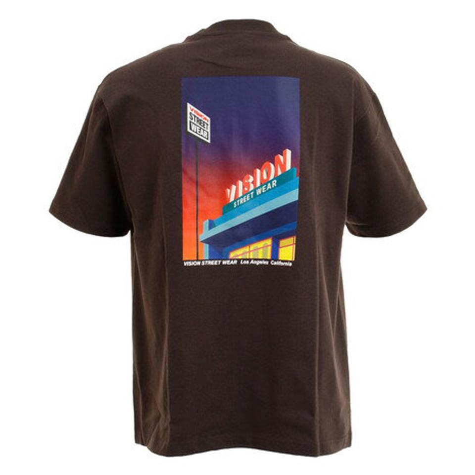 ヴィジョン（VISION） Tシャツ メンズ 半袖 レトロショップイラスト 1505007-02 CHA カットソー （メンズ）