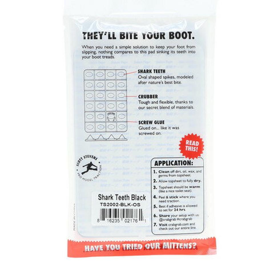 クラブグラブ（CRABGRAB）（メンズ、レディース）SHARK TEETH 22-60 SRK TH BK ブラック デッキパッド グリップ 滑り止め スノーボード スノボ