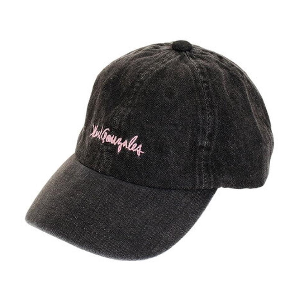 【7/17 9:59までエントリーでP5倍！】マークゴンザレス（MARK GONZALES）（メンズ）帽子 メンズ デニムサインロゴ 刺繍 キャップ ピンク 2G9-4387 C02 BLK 日よけ