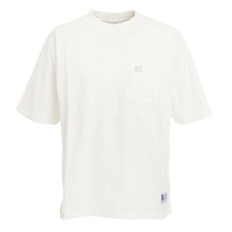 【スポーツデー エントリーでP5倍！4/3 9:59迄】ラッセル（RUSSELL）（メンズ）コットン 半袖ポケットTシャツ RBM21S0007 WHT
