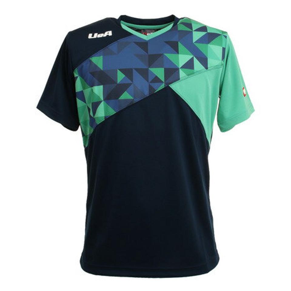 Uea（Uea）（メンズ）日本卓球協会(JTTA)公認 ドライプラス 卓球シャツ UEA306 NVY 卓球ウェア 吸汗速乾
