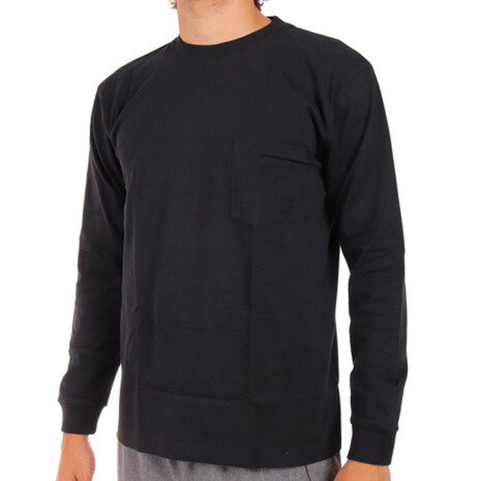 ヘインズ（Hanes）（メンズ）メンズ BEEFY-T ポケット長袖Tシャツ H5196 090X オンライン価格