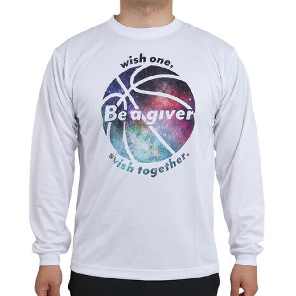 【3点10%OFFクーポン対象！1/10まで】エックスティーエス（XTS）（メンズ、レディース）バスケットボールウェア ロンT ドライプラス 長袖Tシャツ 751TS2CD0003 WHT