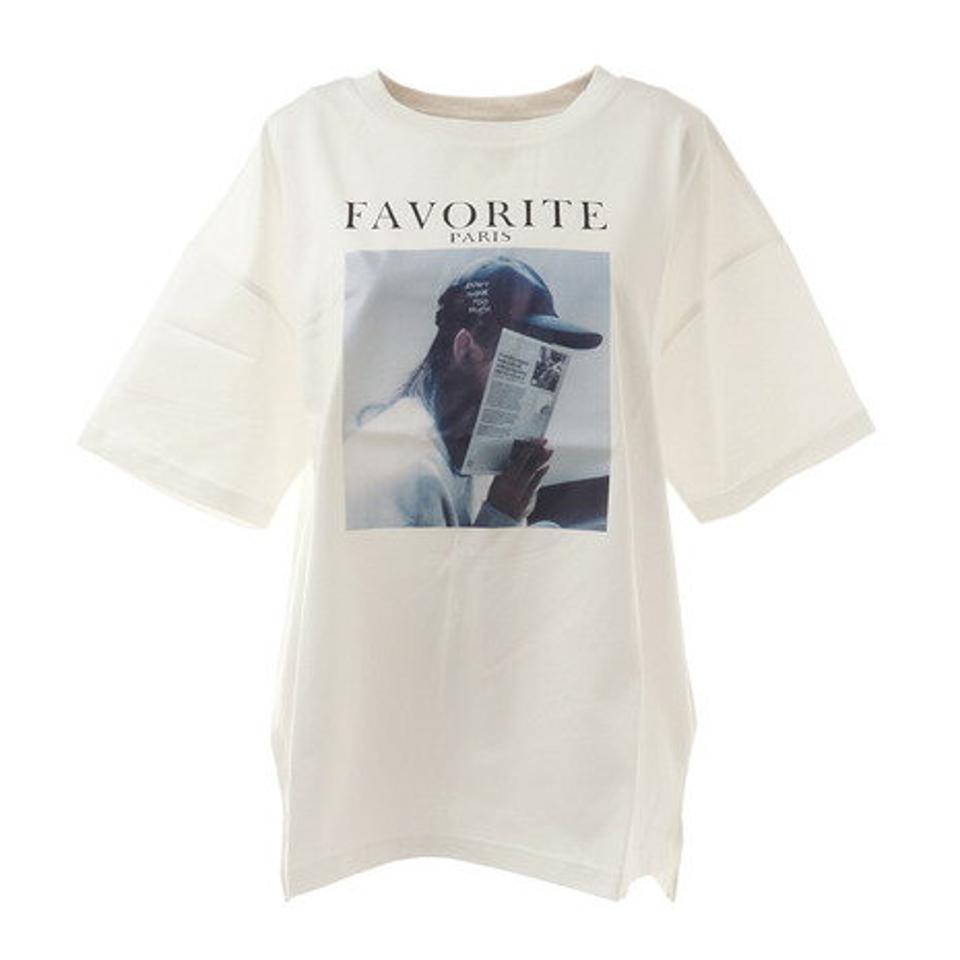 クローバーリーフ（LOVERS' LANE 45）（レディース）Tシャツ レディース 半袖 プリントビッグTシャツ 02800447-OFF