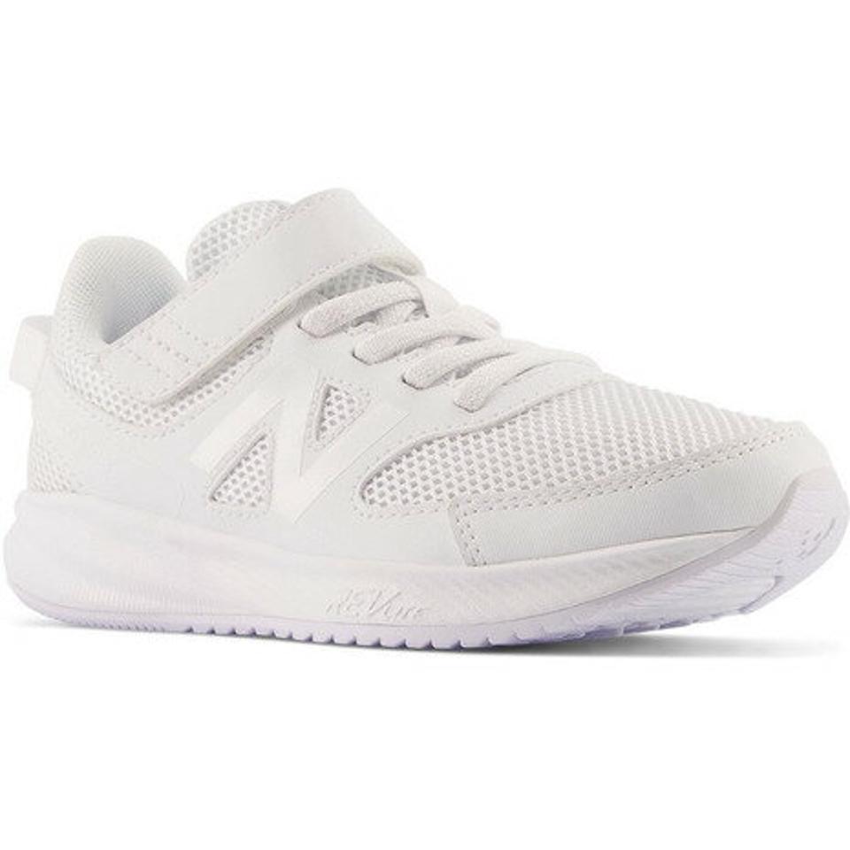 ニューバランス（new balance）（キッズ）ジュニア スニーカー 白 マジックテープ YT570LW3W 570 v3 ホワイト ランニングシューズ
