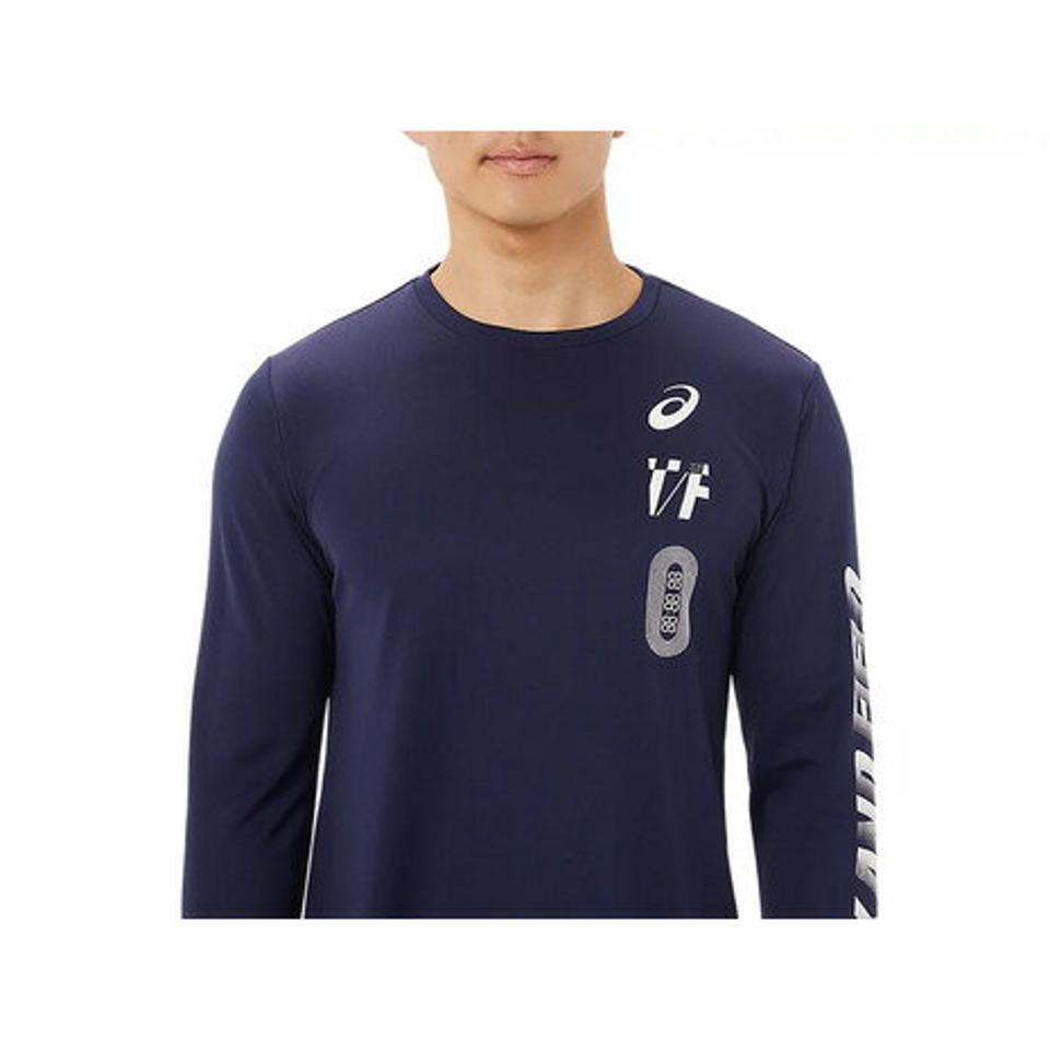 【10/26 10:00〜10/28 23:59迄 エントリー&対象3店舗買い回りで最大P10倍!】アシックス(ASICS) 陸上ウェア シャツ プリントロングスリーブトップ 2091A516.400 (メンズ)