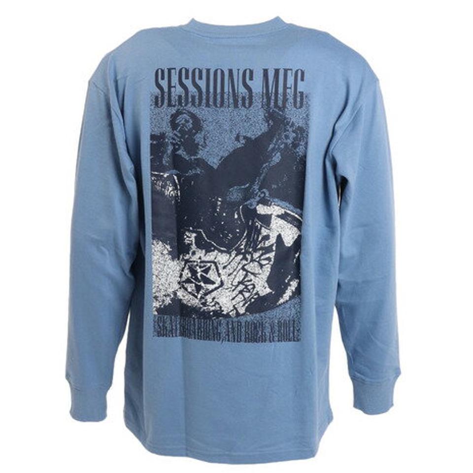 セッションズ（SESSIONS）（メンズ）SKATE PHOTO 長袖Tシャツ 227191 LBLU