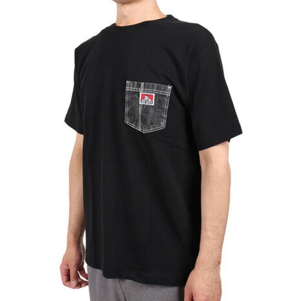 ベンデイビス（BEN DAVIS）（メンズ）Tシャツ メンズ デニムポケット半袖 0580005-BLK