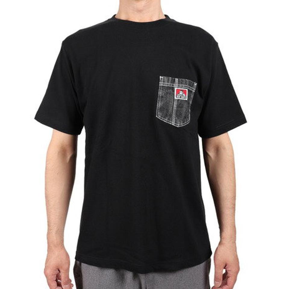 ベンデイビス（BEN DAVIS）（メンズ）Tシャツ メンズ デニムポケット半袖 0580005-BLK