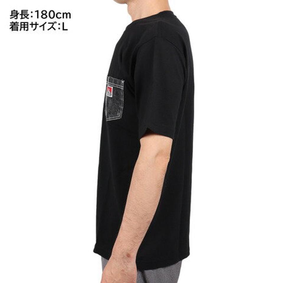 ベンデイビス（BEN DAVIS）（メンズ）Tシャツ メンズ デニムポケット半袖 0580005-BLK