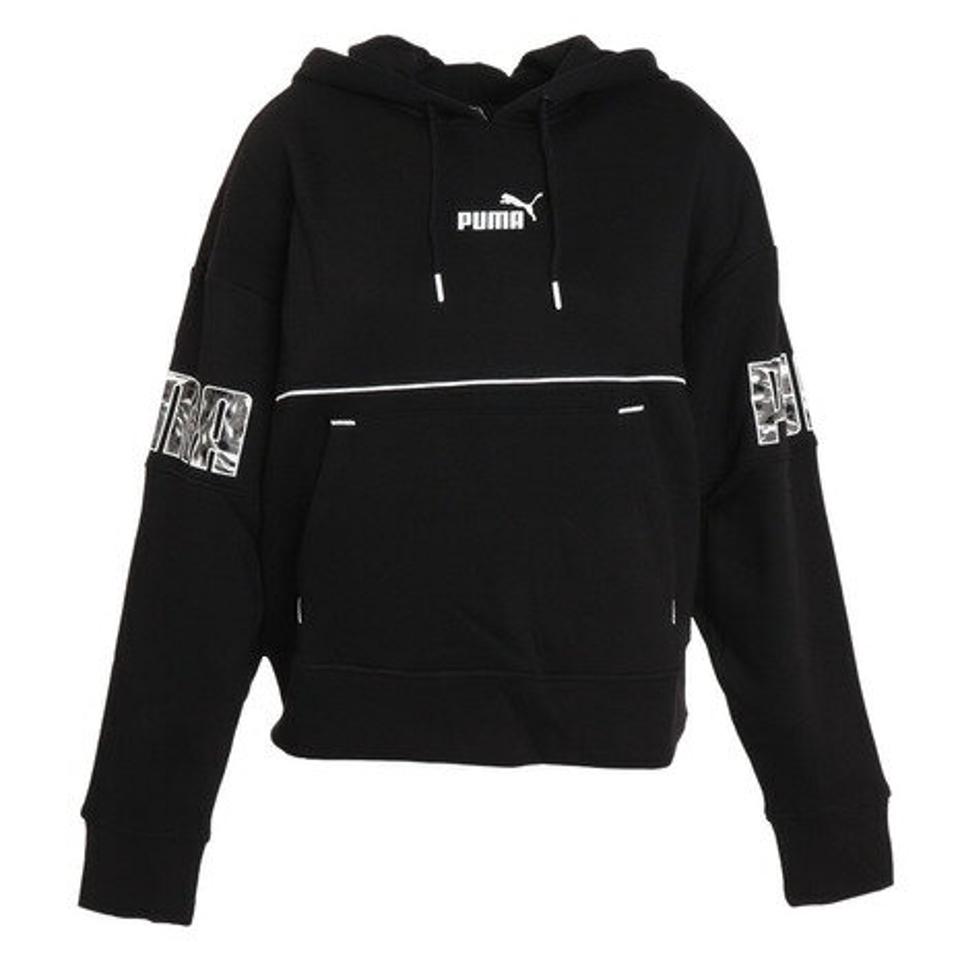 プーマ（PUMA）（レディース）スウェット プルオーバー パーカー POWER　サファリフーディ 672355